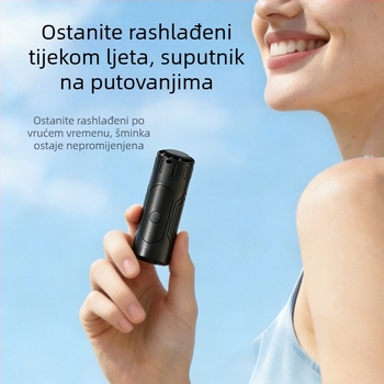 Mini ventilator u stilu ruža s mogućnošću nošenja oko vrata i ručnog načina rada, prenosiv s ugrađenom baterijom