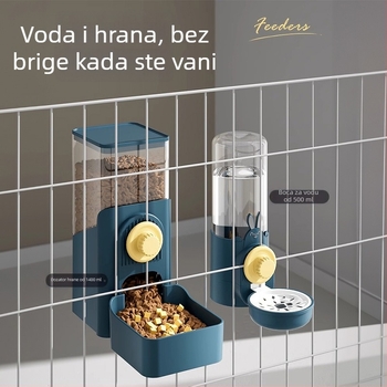 Automatska hranilica i viseća posuda za vodu za kućne ljubimce – mačke i psi, uz kavez
