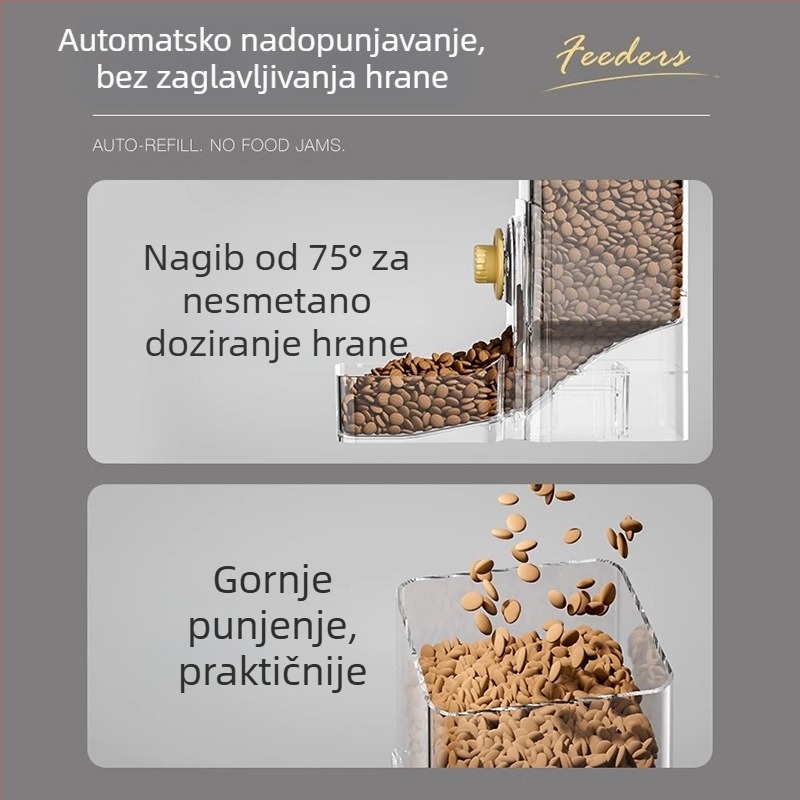 Automatska hranilica i viseća posuda za vodu za kućne ljubimce – mačke i psi, uz kavez