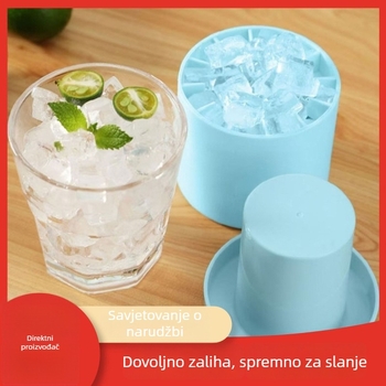 Silikonska posuda za led s cilindričnim dizajnom, mini kanta za led i kutija za pohranu
