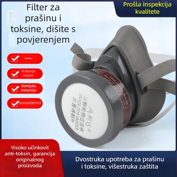 6100 maska za zaštitu dišnih puteva s industrijskim filtriranjem plinova i prašine, za prskanje boja, pesticida i kemikalija, KN95 razina