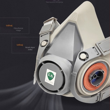 Ichigo 6201 respirator za bojanje, industrijski prah, brušenje, sprej za bojanje, rudarenje, kemijska industrija i renoviranje