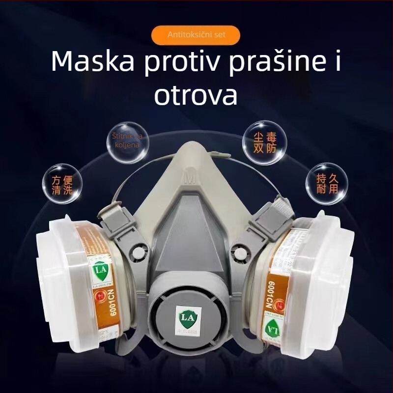 Ichigo 6201 respirator za bojanje, industrijski prah, brušenje, sprej za bojanje, rudarenje, kemijska industrija i renoviranje