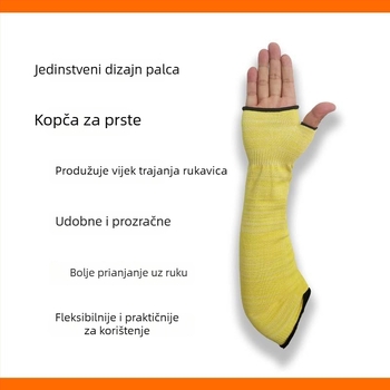 Dugi rukav za zavarivanje od aramidnih vlakana, vatrootporan, zaštita od rezanja i opekotina.