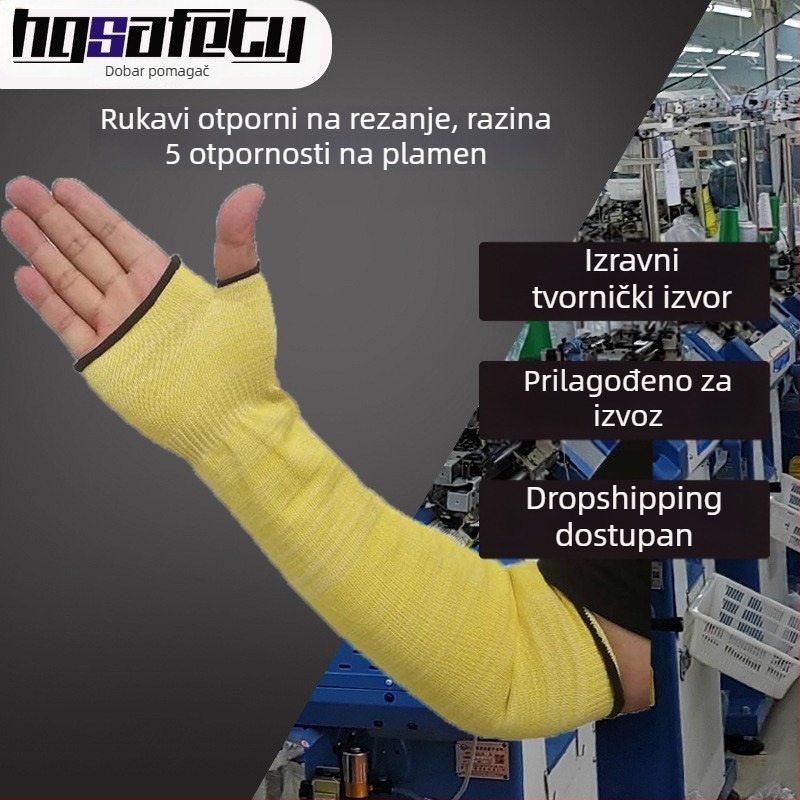 Dugi rukav za zavarivanje od aramidnih vlakana, vatrootporan, zaštita od rezanja i opekotina.