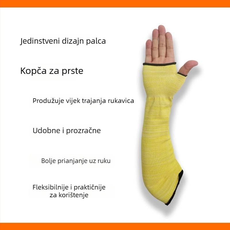Dugi rukav za zavarivanje od aramidnih vlakana, vatrootporan, zaštita od rezanja i opekotina.
