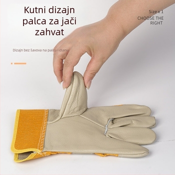 Zavarivačke rukavice od kože goveda, otporne na habanje, zaštita od visokih temperatura, protiv opekotina, mekane i kratke, posebne zaštitne rukavice za zavarivanje