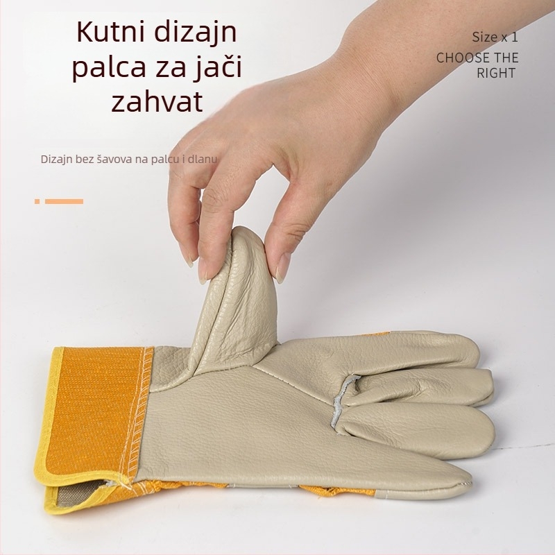 Zavarivačke rukavice od kože goveda, otporne na habanje, zaštita od visokih temperatura, protiv opekotina, mekane i kratke, posebne zaštitne rukavice za zavarivanje