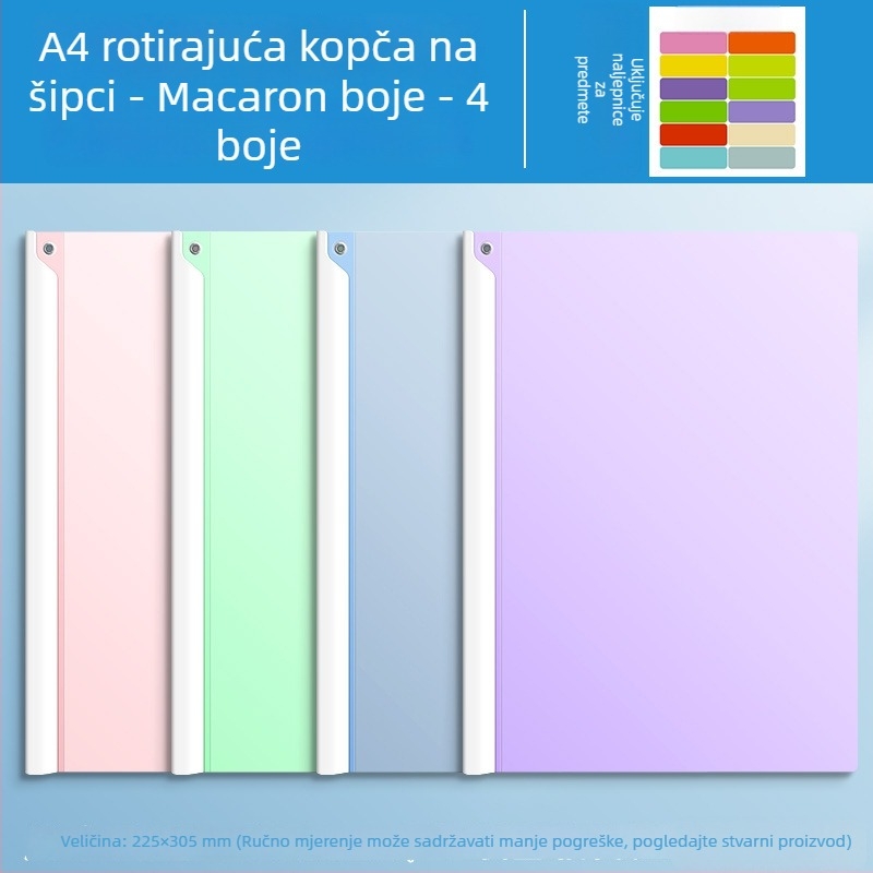 Okretni lever folder za A4 papir, plastični klips za dokumente, organizator papira