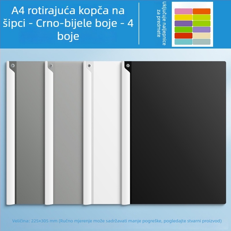 Okretni lever folder za A4 papir, plastični klips za dokumente, organizator papira