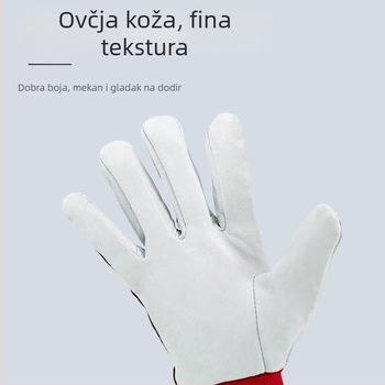 Rukavice od ovčje kože za zavarivače, TIG zavarivanje argonskim lukom, otporne na habanje, mekane, precizna zaštita strojeva i održavanje građevina, tanak profil