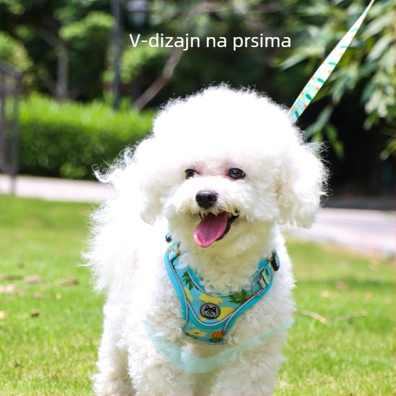 Reflektirajući prsni remen za pse s otporom na vuču