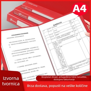 A4 debeli organizator dokumenata s višestrukim pretincima i prozirnim umetnim stranicama za trudnoćne evidencije