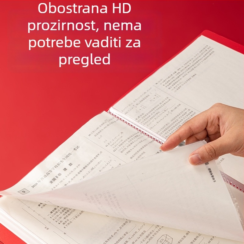 A4 debeli organizator dokumenata s višestrukim pretincima i prozirnim umetnim stranicama za trudnoćne evidencije