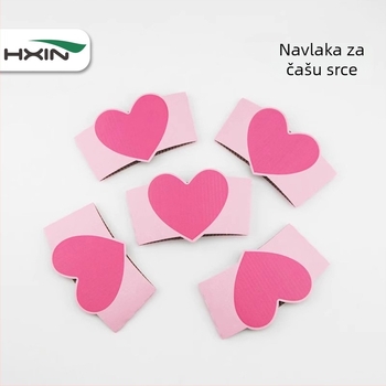 HXIN Papirne navlake za šalice s oblikom srca, debeli, valoviti, za jednokratnu upotrebu