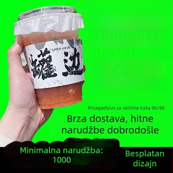 Navlaka za šalicu mliječnog čaja s limunom, anti-smrzavajući vijci, logo 9890 kalibar, valovita kopča – verzija držača šalice kave