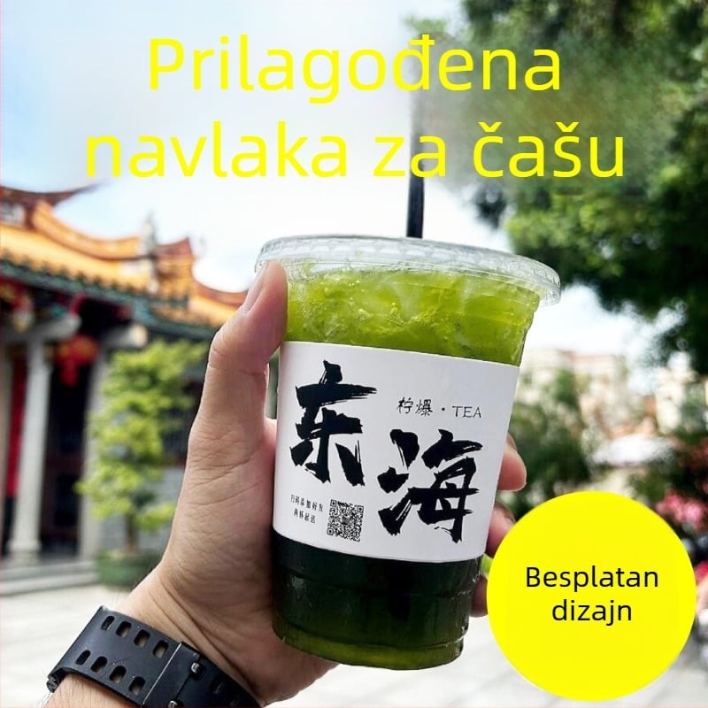 Navlaka za šalicu mliječnog čaja s limunom, anti-smrzavajući vijci, logo 9890 kalibar, valovita kopča – verzija držača šalice kave