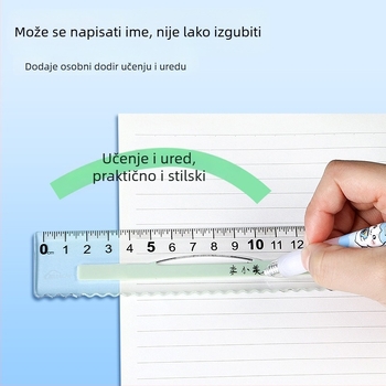 Veliki prozirni ravnalo set za učenike, 4 komada, za crtanje, otporno na udarce, 15 cm