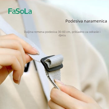 FaSoLa Prijenosna vanjska izolirana torbica za bocu i čašu, univerzalna velika kapaciteta, s remenom preko tijela ili u ruci
