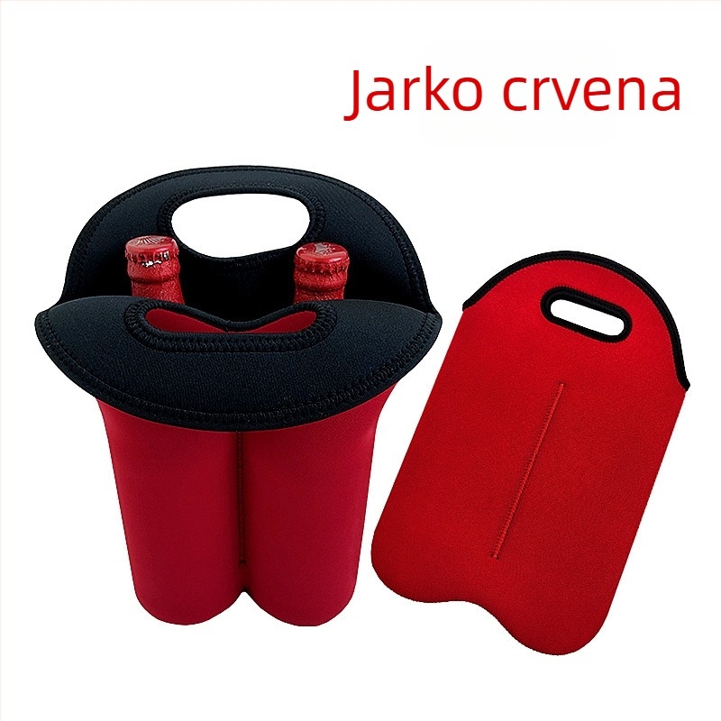 Dvostruki zaštitni omotač od neoprena za boce vina i šampanjca, izolacijska torbica, gumeni otporni na udarce, ekološki kompaktan dizajn