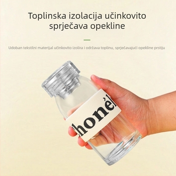 Elastični zaštitni omotač za termosicu/šalicu, s toplinskom izolacijom, zaštita od opeklina, protuklizni, univerzalan za staklene čaše