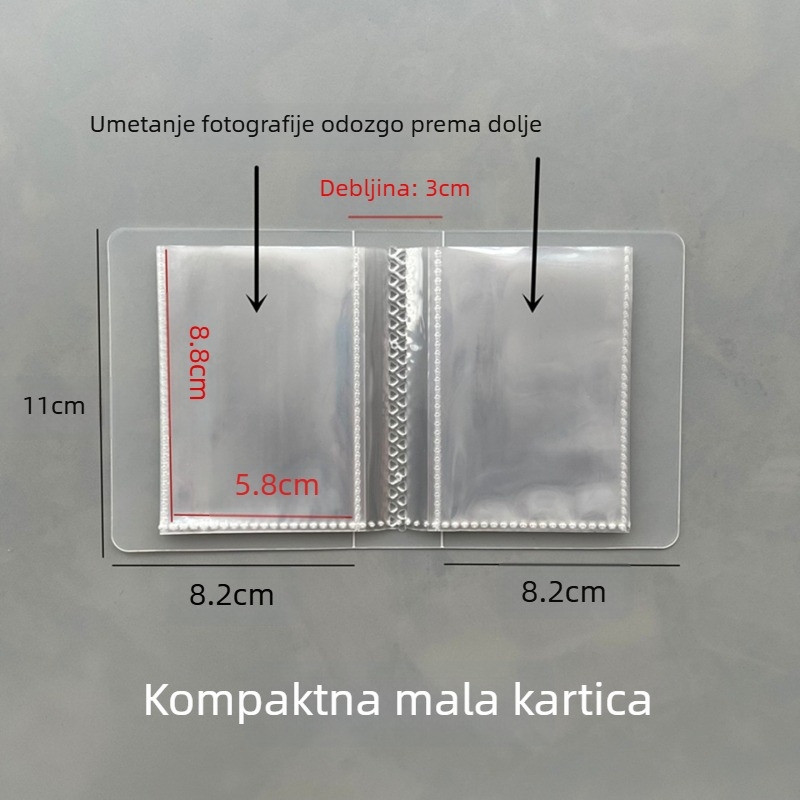 3-inčni kompaktni album za kartice za vizitke i bankovne kartice, s umetnutim stranicama, veličina 15×15
