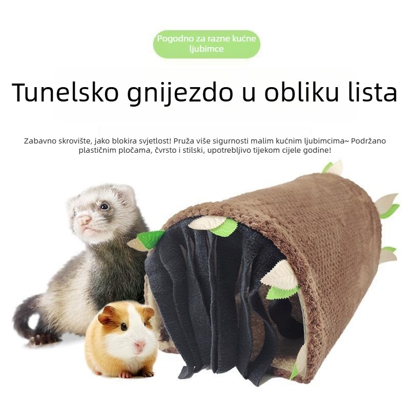 Utočište s tunelom i skloništem za male kućne ljubimce: hamster, morska svinja i zec – sve sezone