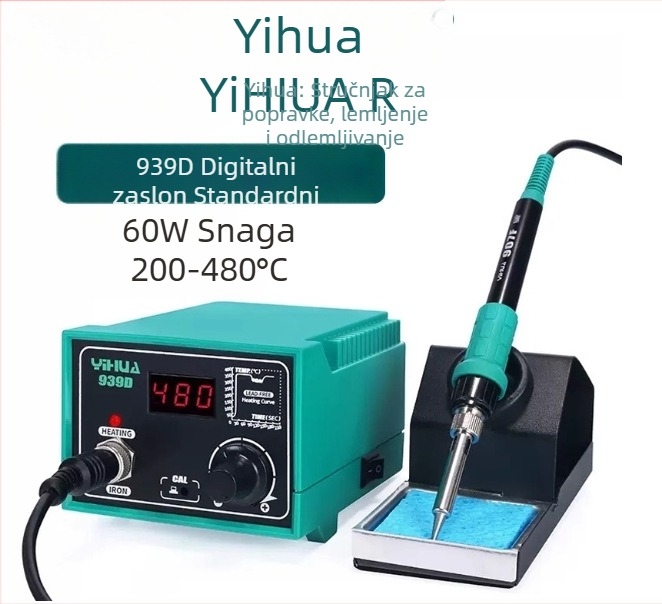 Yihua YH850 Stanica za toplinski zrak za popravke s elektrostatnim lemilicom YH936, regulacija temperature 937, konstantna temperatura 939D, električno usisavanje cinka 948