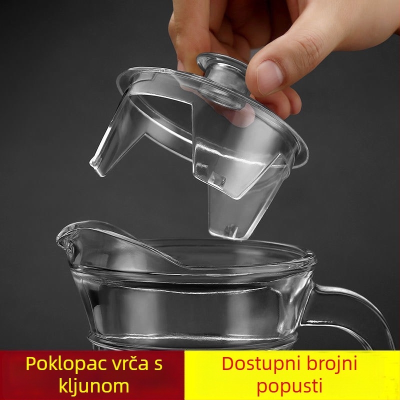 PS plastični poklopac za kuhalo i šalicu, s osmerokutnim dizajnom