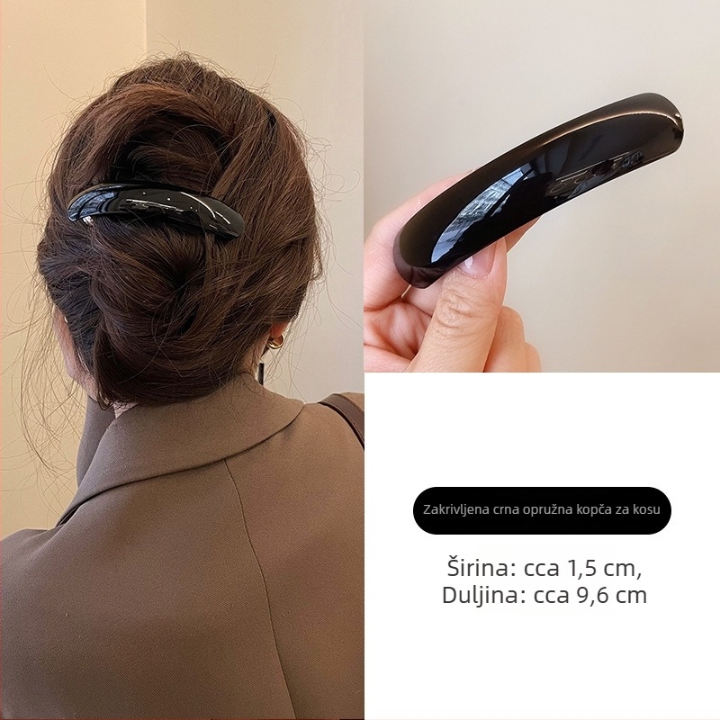 Nova velika spona za stražnji dio glave, luksuzan dojam, spona-barreta s oprugom, ženski dodatak za kosu