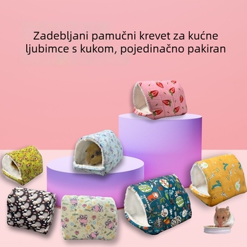 Hamsterovo pamukasto gnijezdo za zimu — vreća za spavanje i viseće gnijezdo