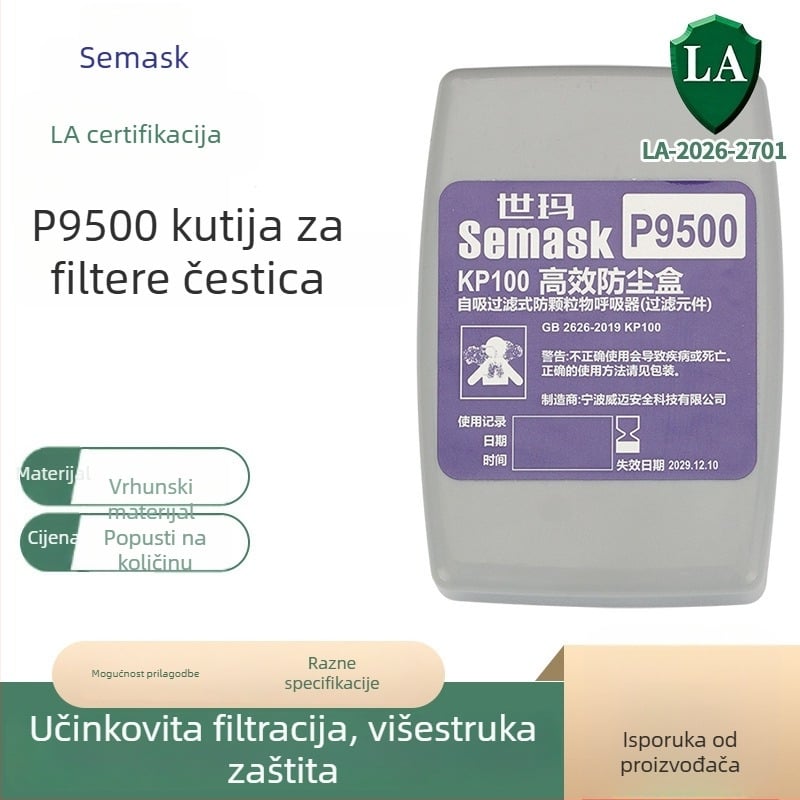 P9500 kutija filtera za čestice za KP100 masku s vlaknima stakla