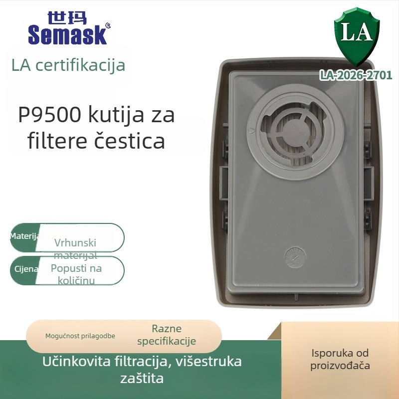 P9500 kutija filtera za čestice za KP100 masku s vlaknima stakla