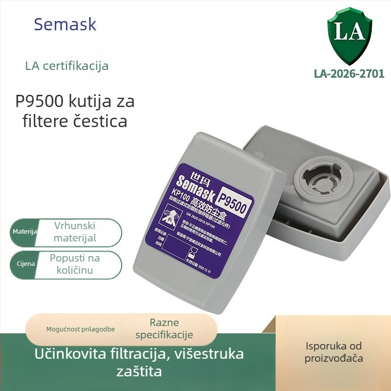 P9500 kutija filtera za čestice za KP100 masku s vlaknima stakla