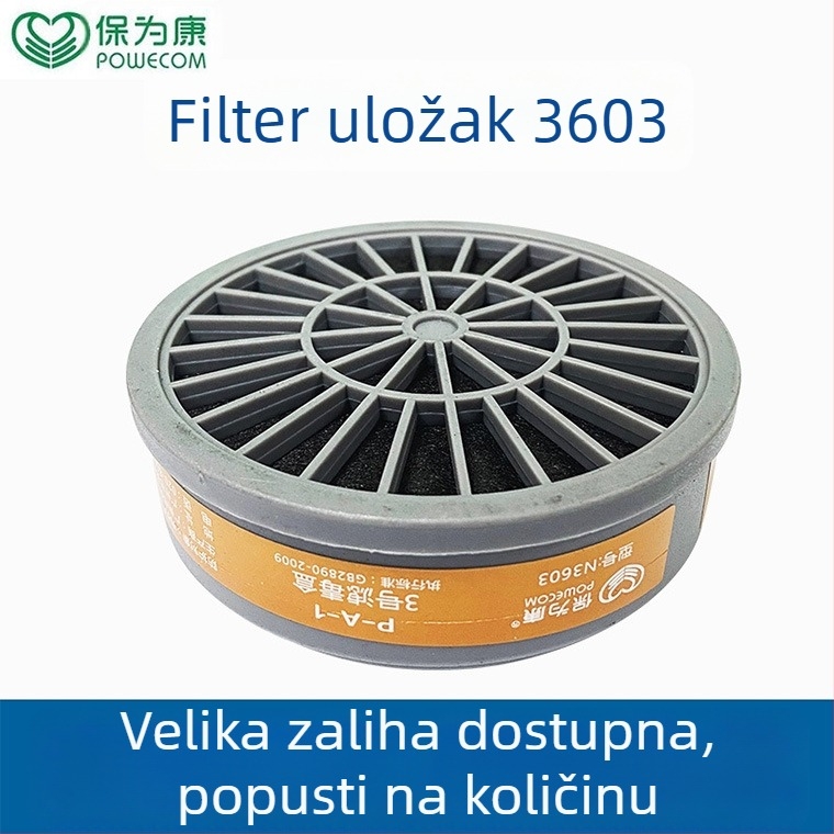 Baowei Kang 3603 Kutija filtra organskih plinova za masku, serija 3600, filter broj 3