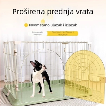 Željezni kavez za pse od malih do velikih, unutarnja upotreba, prozračan, jednostavno za montažu