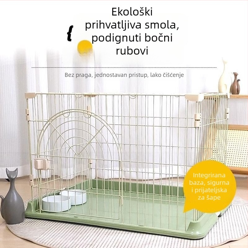 Željezni kavez za pse od malih do velikih, unutarnja upotreba, prozračan, jednostavno za montažu