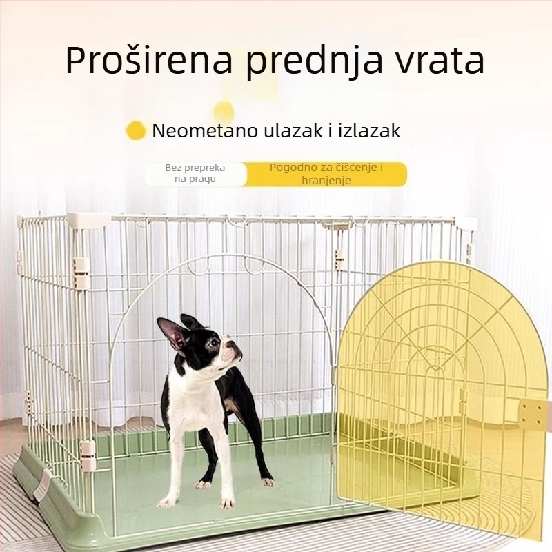 Željezni kavez za pse od malih do velikih, unutarnja upotreba, prozračan, jednostavno za montažu