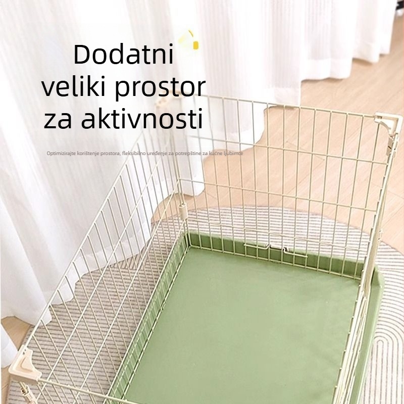 Željezni kavez za pse od malih do velikih, unutarnja upotreba, prozračan, jednostavno za montažu