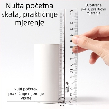 Little Fish četverodjelni skup pravila od plastike: ravnalo, kutnik, goniometar, plastični