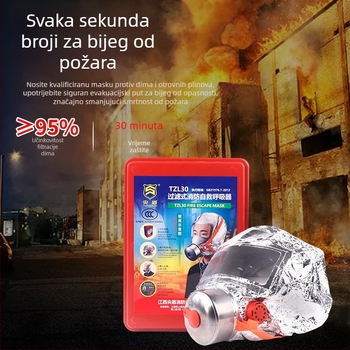 Central Shield Respirator za spašavanje od dima i plinova s filtrima