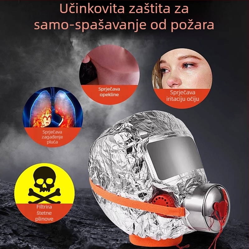 Central Shield Respirator za spašavanje od dima i plinova s filtrima