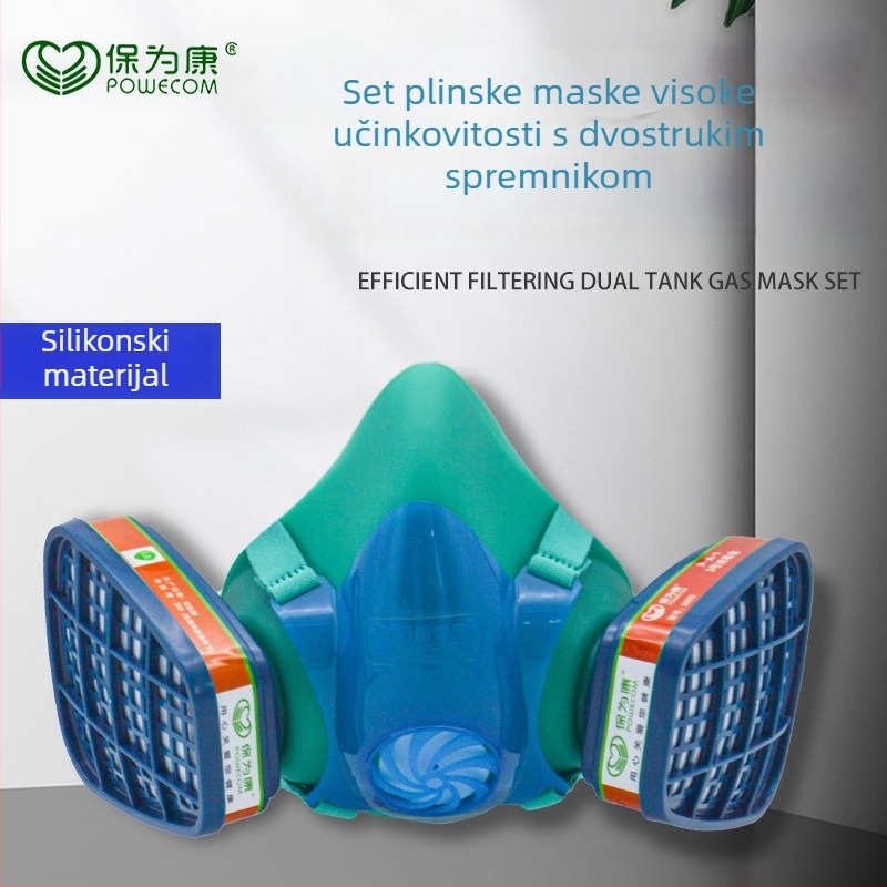 Baoweikang 3900 silikonska polomaska za zaštitu od organskih plinova i isparavanja, namijenjena bojanju i industrijskom prahu