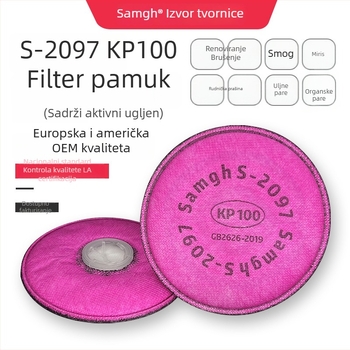 Sanhu 2097CN Filter vata KP100 s aktivnim ugljem za prašinu, organske pare i mirise