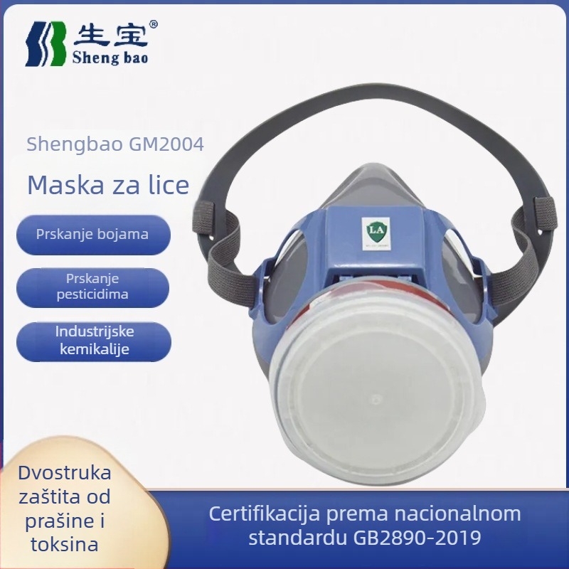 Shengbao GM2004 Polumaska Respirator za Bojanje i Kemijsku Zaštitu, Zaštita od Prašine i Štetnih Plinova