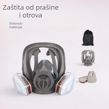 Silikonska maska protiv prašine i virusa, s filtrom za mirise, za poljoprivredu, kemijsku industriju i rudnike