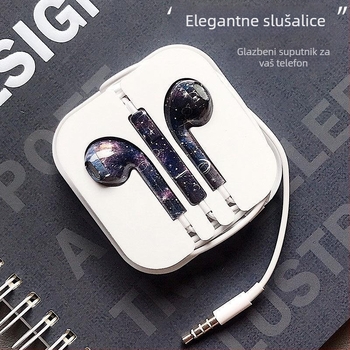 In-ear žične slušalice, 3.5 mm L-oblik utikač, kompatibilne s vivo, iQOO, Huawei, OPPO i Honor 20 — srebrna / crvena