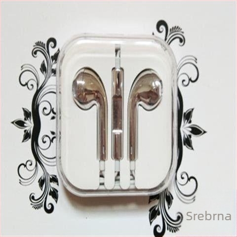 In-ear žične slušalice, 3.5 mm L-oblik utikač, kompatibilne s vivo, iQOO, Huawei, OPPO i Honor 20 — srebrna / crvena