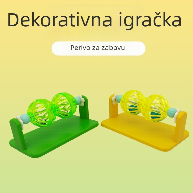 Set igračaka za hamstera: trkaća kugla, penjačka igra, okrećuća zvončna kugla i dekor gnijezda za zlatnog hamstera
