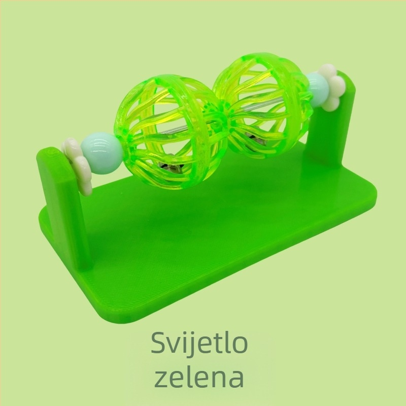 Set igračaka za hamstera: trkaća kugla, penjačka igra, okrećuća zvončna kugla i dekor gnijezda za zlatnog hamstera